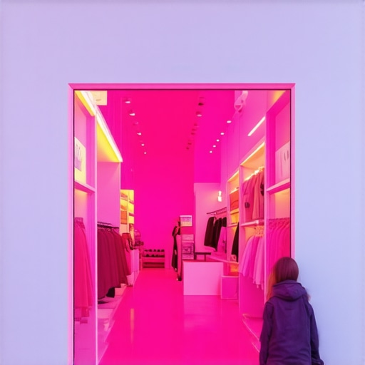 Augmented reality view of a local shop with digital overlays