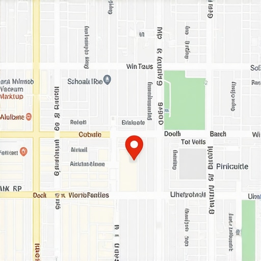 Illustration of local business map optimization with schema, reviews, and virtual tours.