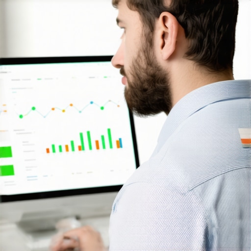 Business owner reviewing local SEO analytics on a desktop computer