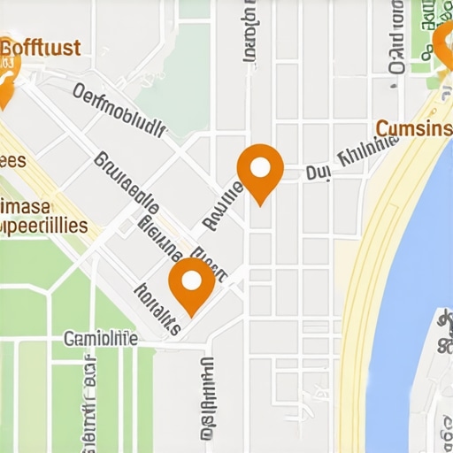 AR overlay showing local business locations and community landmarks