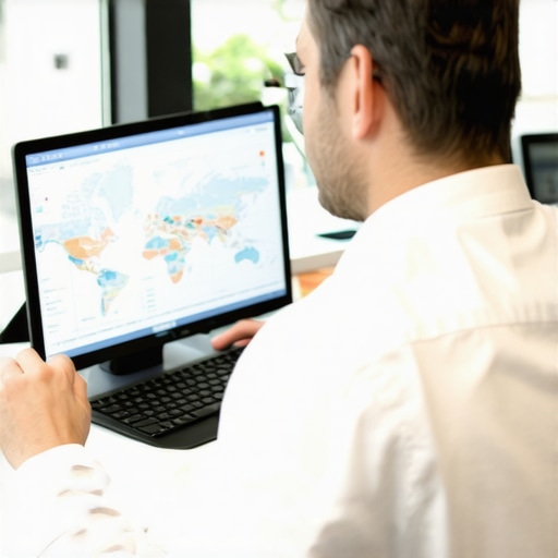 Data-Driven Local SEO Strategy Business owner reviewing analytics for local SEO improvements