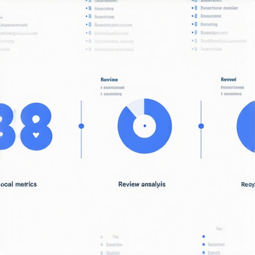 Infographic illustrating review volume, sentiment, and recency trends in local SEO