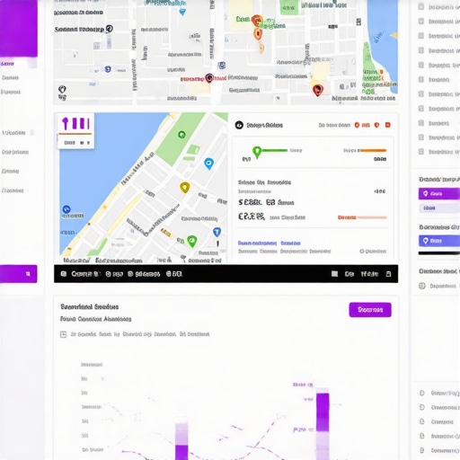 Dashboard displaying local SEO metrics and map optimization strategies.