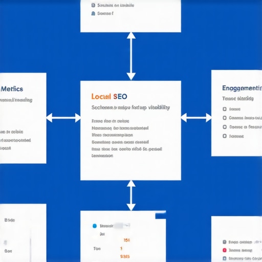 Diagram showing schema markup, content, and engagement strategies for Google Maps ranking