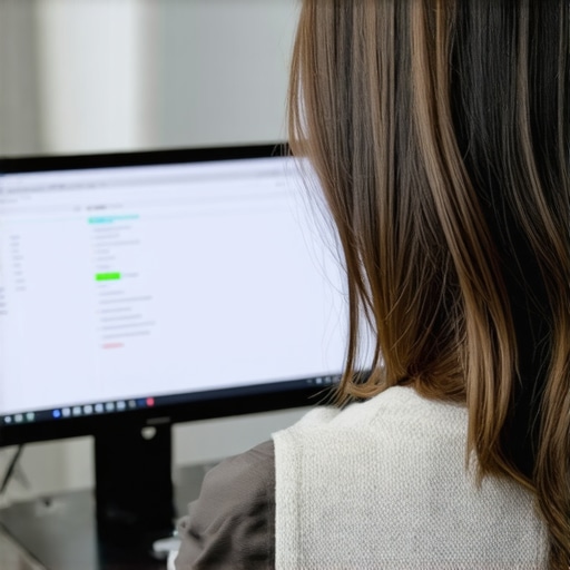 Business owner updating schema markup for local SEO