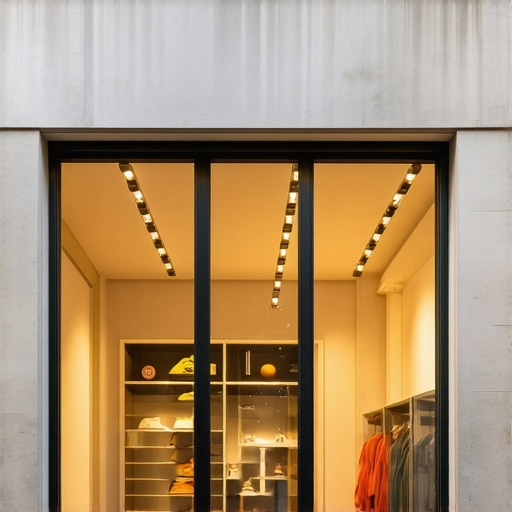 Virtual tour showcasing a modern storefront with AR features for customer engagement