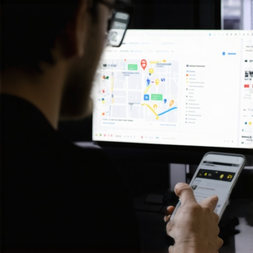 Local business owner utilizing AI-driven tools for Google Maps enhancement