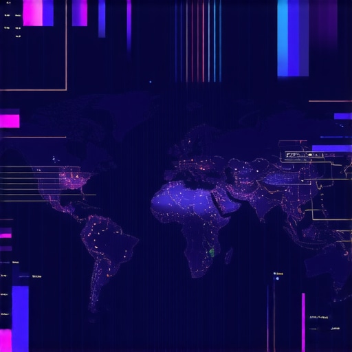 A high-tech map interface illustrating real-time geo-behavior data and micro-moment signals.