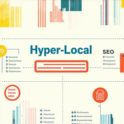 Infographic illustrating hyper-local SEO strategies tailored to neighborhoods and community engagement.