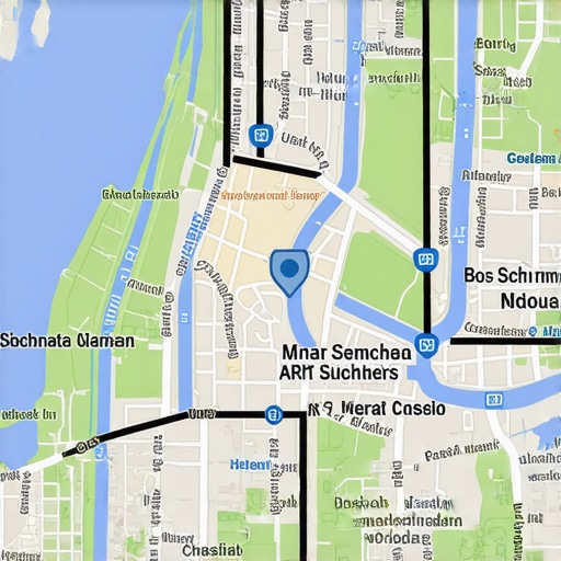 Micro-Geography Optimization Digital map showing detailed neighborhood targeting with augmented reality and schema annotations