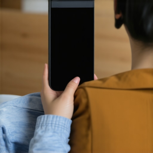 Voice Search and Local Business Person using a voice assistant to find nearby local services.