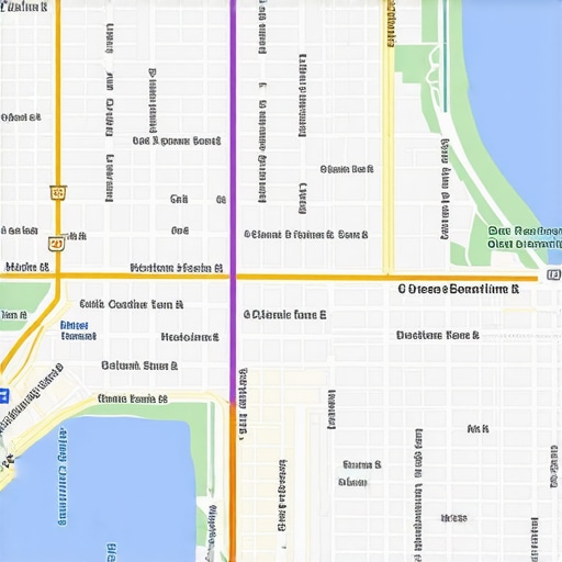 Illustration of a map integrating geospatial data points for local business optimization.