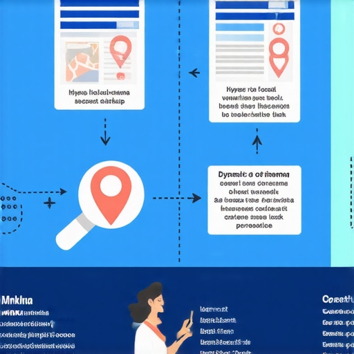 Infographic of hyper-local schema markup and personalized SEO strategies.