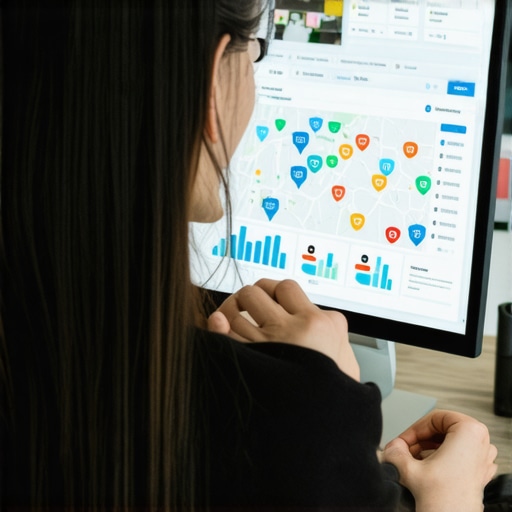 Business owner reviewing local SEO data and Google Maps performance