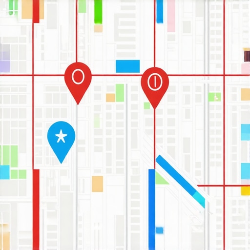 Futuristic digital map showcasing optimized local search features and innovative tech integration.