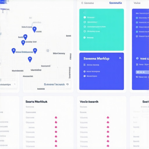 A digital screen showcasing comprehensive analytics and semantic mapping tools for local SEO optimization.