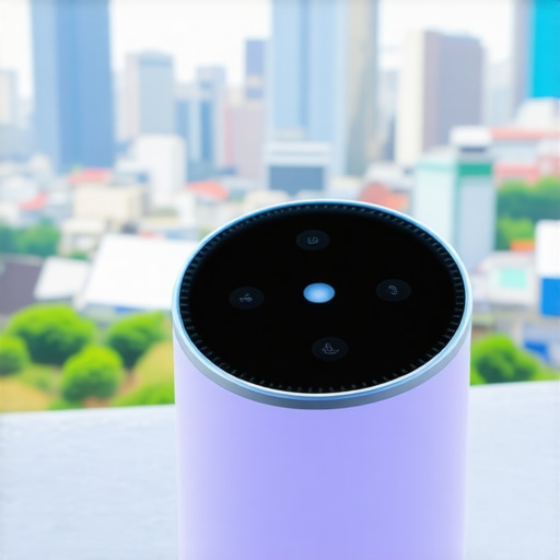 Person using voice command device for local search