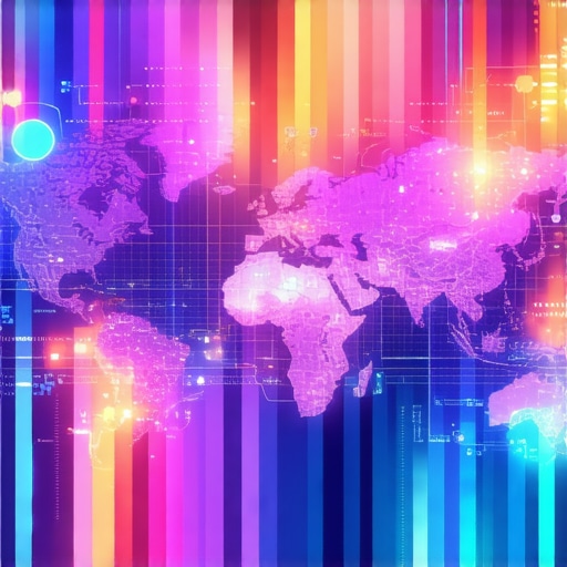 A digital map with overlays of analytics, highlighting AI-powered local SEO strategies.