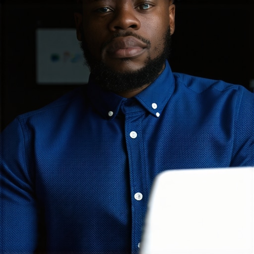 Business owner analyzing privacy policies and SEO strategies