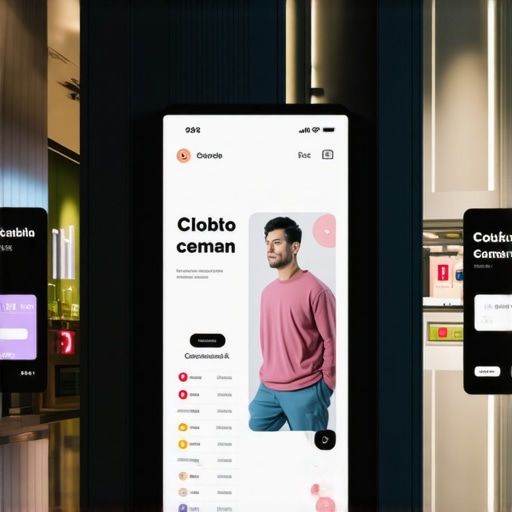 Futuristic storefront showcasing AR overlays and digital signage for modern local marketing.