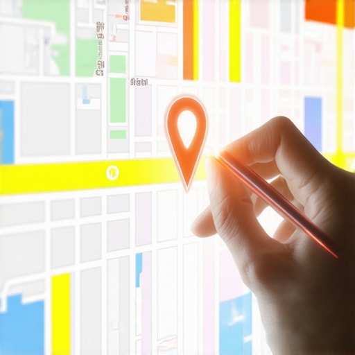High-tech holographic map with digital markers showing advanced local SEO strategies.