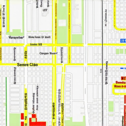 Visual map illustrating local neighborhoods with business markers and community points of interest.