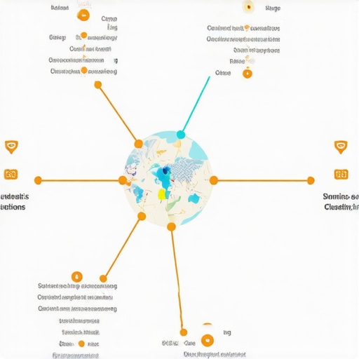 Diagram illustrating how semantic keyword clusters boost local map rankings.