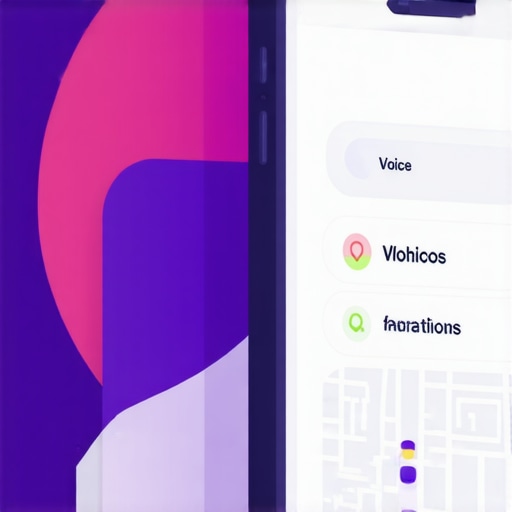 Smartphone displaying local voice search results for nearby businesses.