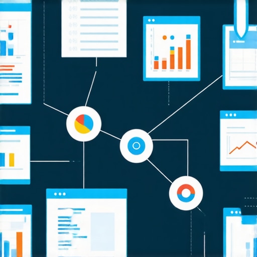 Infographic showing data analysis flow for local SEO with charts and icons.