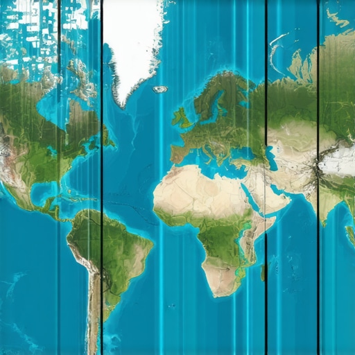 Map with geo-fencing zones and localized content clusters visualized for niche marketing
