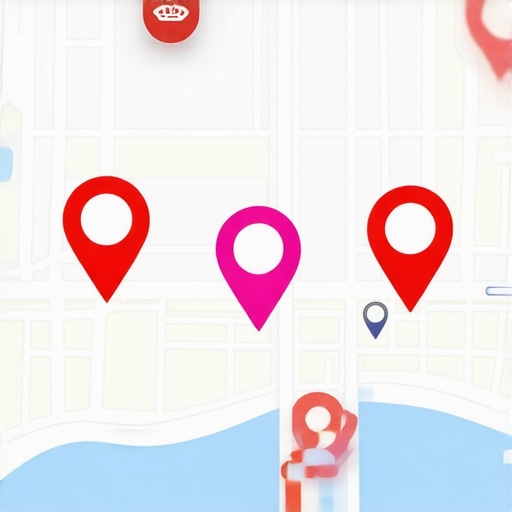 Map showing targeted hyper-local areas with marketing icons