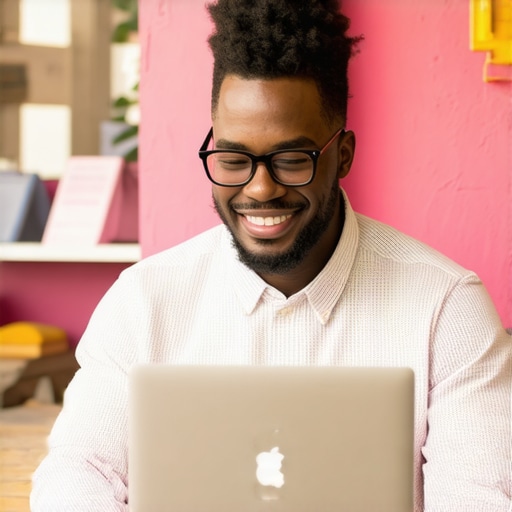 Business owner updating Google Map profile with local SEO tools.