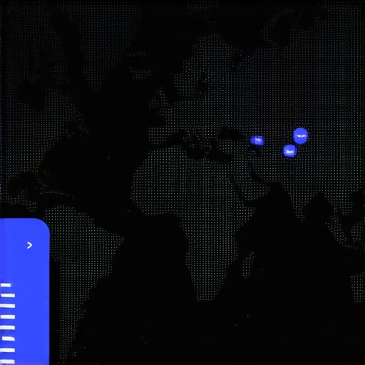 Digital map interface with analytics data and optimization metrics for local SEO.