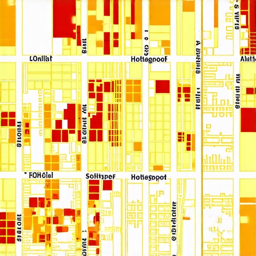 A vibrant digital map showcasing localized data points, traffic trends, and neighborhood insights for SEO optimization.