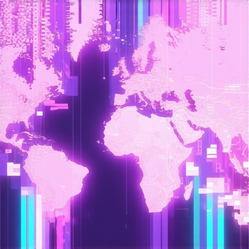 Futuristic map illustration highlighting local search trends with augmented reality features.