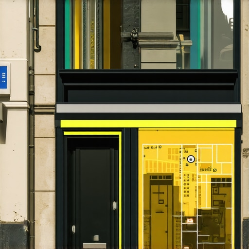 Geo-Calibration in Urban Settings Precision GPS device calibrating business location in complex urban landscape.