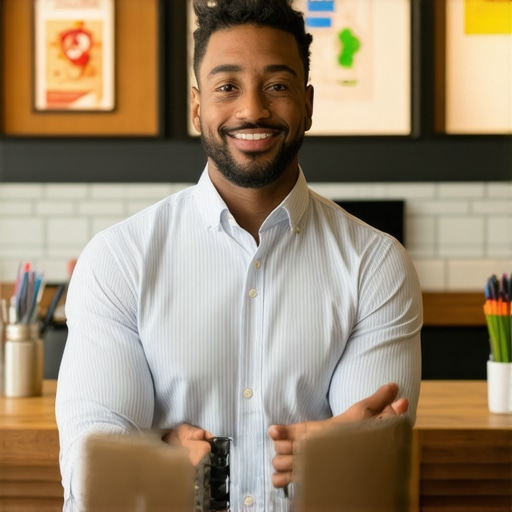 Business owner using digital tools to enhance Google Maps listing